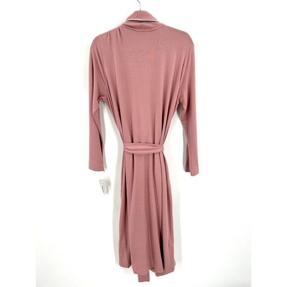 NWT NATORI Women's Dusty Rose Pink Super Soft Wrap Midi Robe Size Small - Picture 2 of 6
